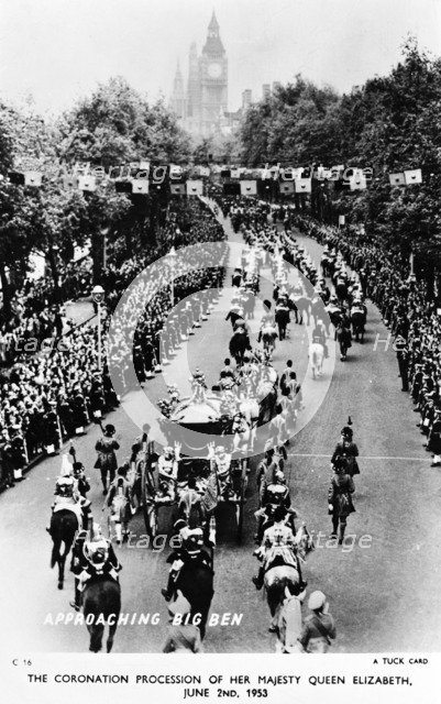 Queen Elizabeth II's Coronation Procession, London, June 2 1953. Artist: Unknown