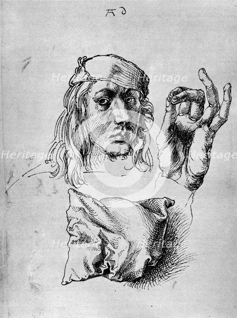 'Self Portrait with a Pillow', 1493, (1936). Artist: Albrecht Dürer