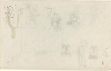 Sheet of Studies. Creator: John Flaxman.