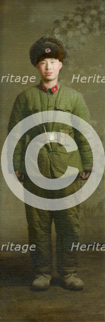 Chinese military uniform, 1966. Artist: Unknown