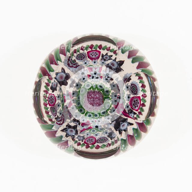 Paperweight, Clichy, c. 1845-55. Creator: Clichy Glassworks.