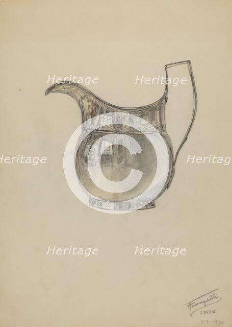 Silver Pitcher, 1936. Creator: Frank Fumagalli.