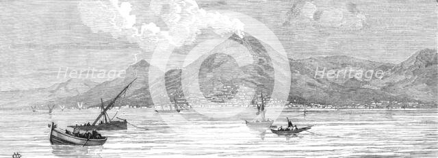 Opening of the railway to the top of Mount Vesuvius, 1880. Creator: Unknown.