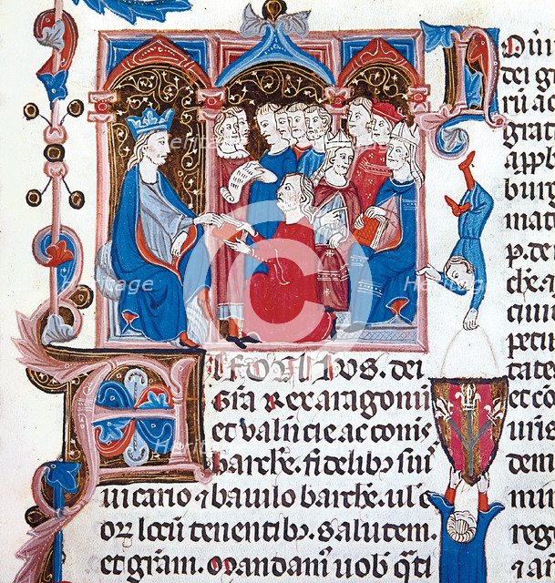 Alphonso II the Liberal (1285 - 1291) confirming the city of Barcelona and its merchants the priv…