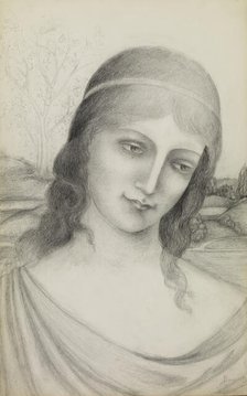 Bust of a Maiden in a Landscape, 1910. Creator: Armand Point.