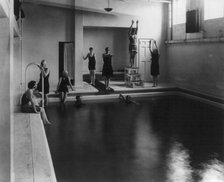 Washington, D.C. Mount Vernon Seminary - girls in swimming pool, between 1890 and 1950. Creator: Frances Benjamin Johnston.