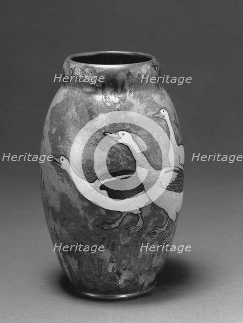 Vase, about 1898-1900. Creators: Charles Virion, Albert Boue, Alphonse Petit, Montigny-sur-Loing Manufactory.