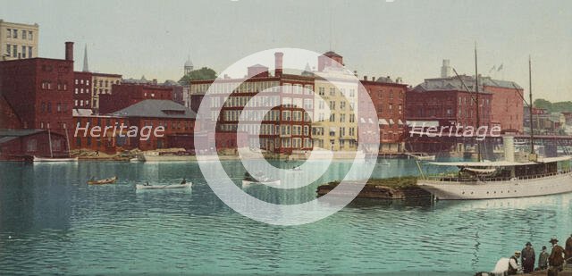 Across the river, Oswego, ca 1900. Creator: Unknown.