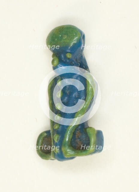 Amulet of a Uraeus with Sun Disk, Egypt, Late Period, Dynasty 26-31 (664-332 BCE). Creator: Unknown.