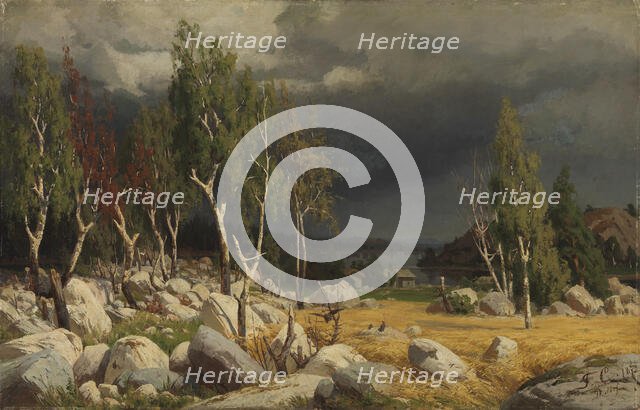 A Clearing, Uusimaa Landscape; Burnt Clearing, Landscape from Uusimaa, 1872. Creator: Fanny Churberg.