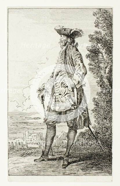 Gentleman, Side View with Hat, n.d. Creator: Jean-Antoine Watteau.