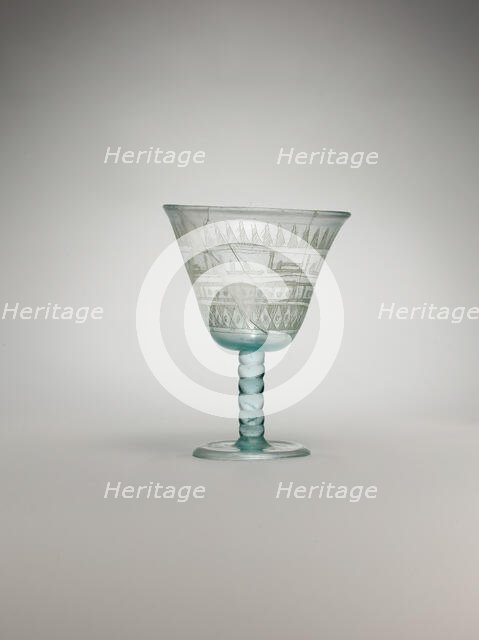 Goblet with Incised Designs, probably Iraq or Syria, 8th-9th century. Creator: Unknown.