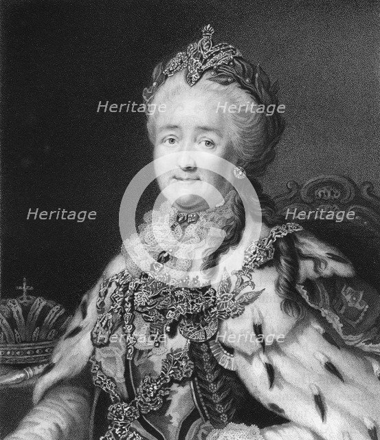 Empress Catherine the Great of Russia, 1836.Artist: R Woodman