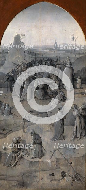 The Temptation of Saint Anthony. Triptych, reverse: Christ Carrying the Cross, 1500-1501. Creator: Bosch, Hieronymus (c. 1450-1516).