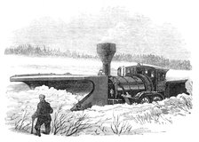 Snow-Plough on the Grand Trunk Railway of Canada, 1870. Creator: Unknown.