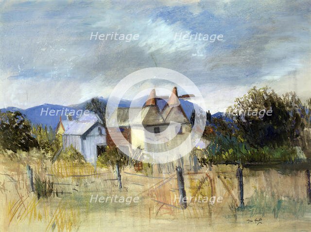 Oast houses, Motueka, c1920. Creator: Mina Arndt.