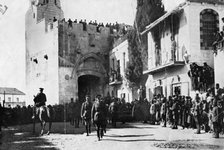 General Allenby entering through the Jaffa Gate into Jerusalem, 1917. Artist: Unknown