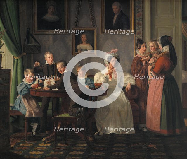 The Waagepetersen family, 1836. Creator: Marstrand, Wilhelm Nicolai (1810-1873).