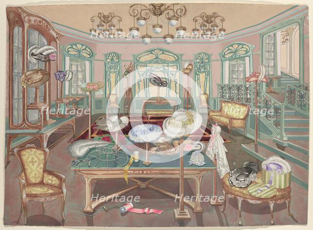 Millinery Shop, 1905, 1935/1942. Creator: Perkins Harnly.