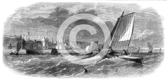 White-fish fisheries: fishing boats off Dysart, 1862. Creator: Unknown.