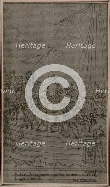 Study for Lucain's "La Pharsale", Canto IX, c. 1766. Creator: Hubert Francois Gravelot.