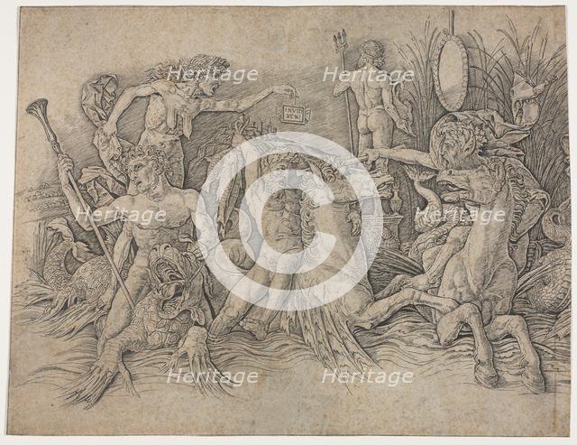 Battle of the Sea Gods - left portion. Creator: Andrea Mantegna (Italian, 1431-1506).