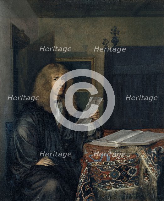 Portrait of a Man Reading a Document. Artist: Ter Borch, Gerard, the Younger (1617-1681)