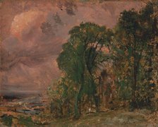 A View at Hampstead with Stormy Weather, ca. 1830. Creator: John Constable.