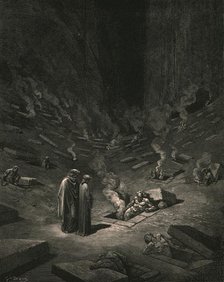 'He answer thus return'd: "The arch-heretics are here"', c1890.  Creator: Gustave Doré.