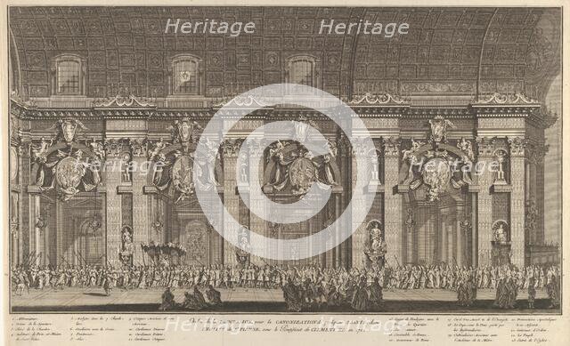 Procession held in Saint Peter's Basilica in honor of the Canonization of several Saints, ..., 1712. Creator: Anon.