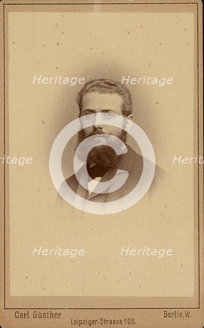 Portrait of Georg Ferdinand Frobenius (1849-1917). Creator: Photo studio Carl Günther, Berlin  .
