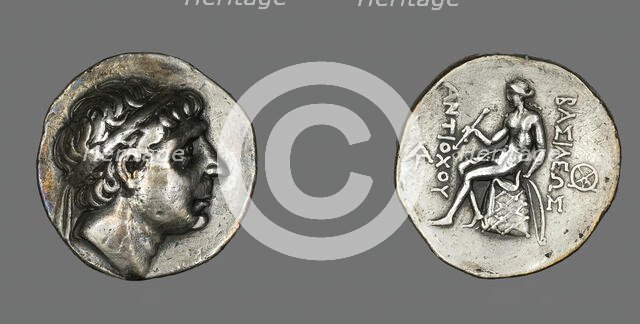 Tetradrachm (Coin) Portraying King Antiochus I Soter, 281-261 BCE. Creator: Unknown.