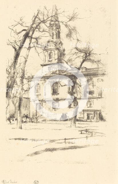 St. Giles-in-the-Fields, 1896. Creator: James Abbott McNeill Whistler.