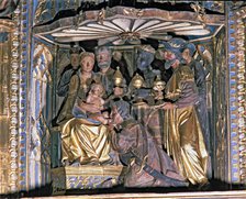 Epiphany', detail of the main altar of the church of Santa Maria la Mayor. Altarpiece of Spanish …