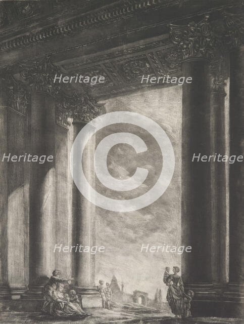 A View of the Vestibule of Santa Maria Maggiore at Rome, 1765-67. Creator: Georges François Blondel.