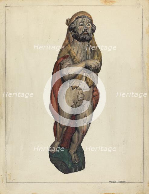 Figurehead: Hercules, c. 1940. Creator: Mina Lowry.