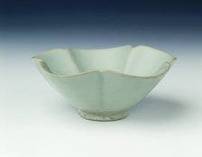 Yaozhou celadon five-lobed bowl, Five Dynasties, China, 10th century. Artist: Unknown