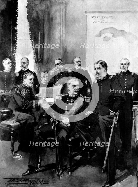 The Spanish-American Crisis: prominent officers of the United States Army and Navy, 1898. Creator: Unknown.