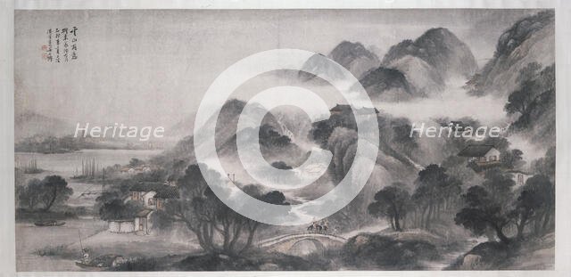 Rain in the Cloudy Mountains, 1915. Creator: Wu Qingyun.