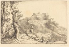 Farm on a Hill (La ferme sur la colline). Creator: Alphonse Legros.