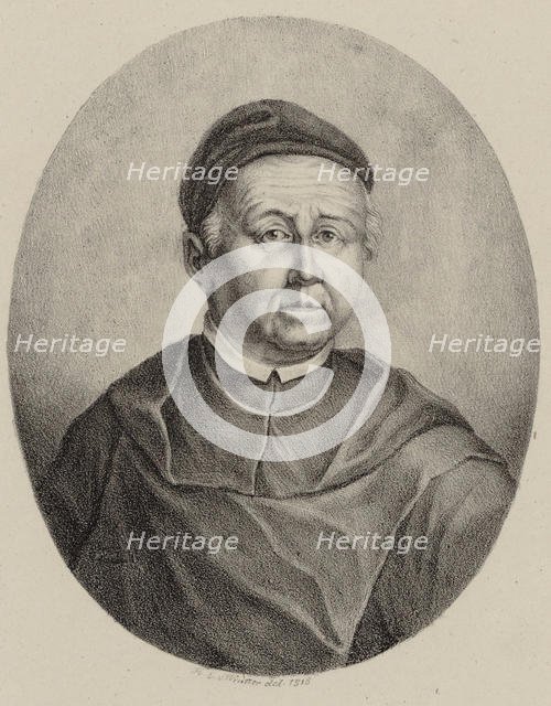 Portrait of the Composer Meinrad Spiess (1683-1761) , 1818. Creator: Winter, Heinrich Eduard von (1788-1825).