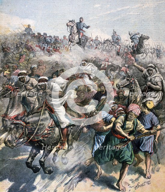 The death of General Margallo, the Rif war, Morocco, 1893. Artist: Unknown