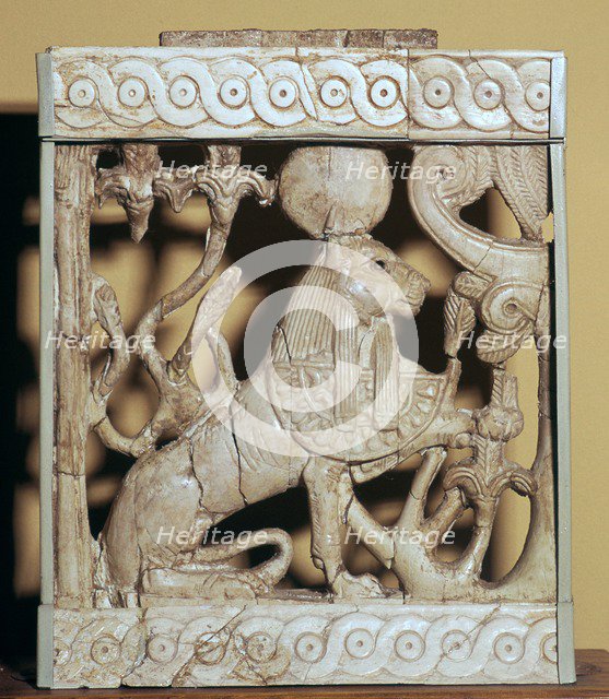 Phoenician ivory panel from a piece of furniture. Artist: Unknown