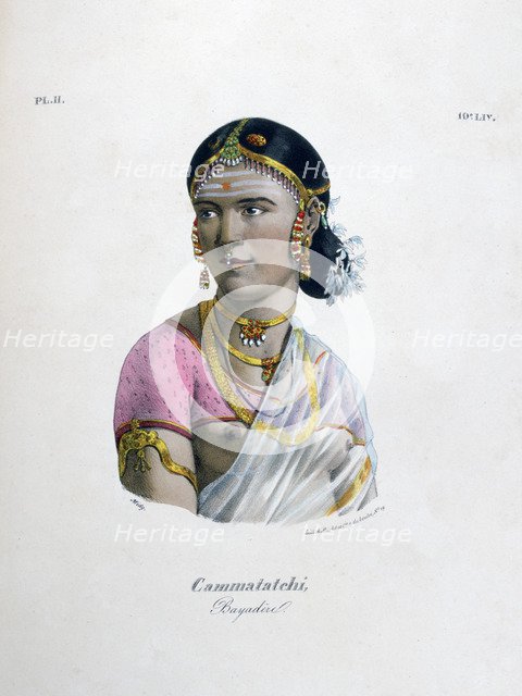 Female dancer (bayadere), 1828. Artist: Marlet et Cie