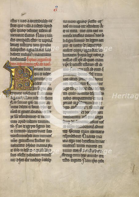 Decorated Initial R, about 1260-1270. Creator: Unknown.