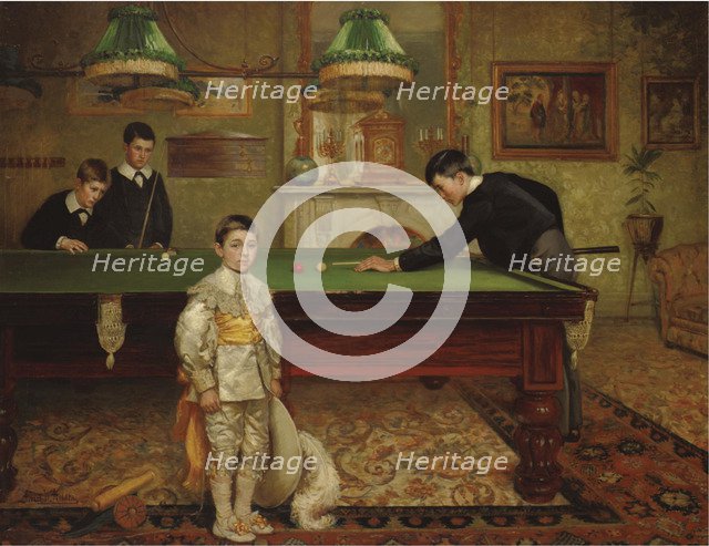 Billiard Room, 1902. Artist: Holden, Albert William (1848-1932)