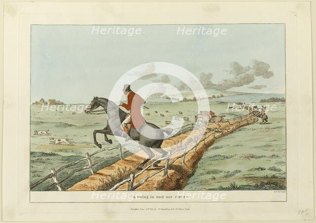 Going In and Out Clever, plate four from Insidspensable Accomplishments, published June 24, 1811. Creator: Robert Frankland.