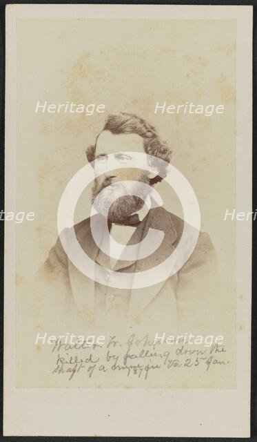 Carte-de-visite portrait of Walter W. Johnson, 1868. Creator: Henry Ulke.