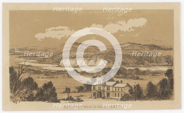 Manawatu Block from Westoe,  c.1878. Creator: Edith Stanway Halcombe.