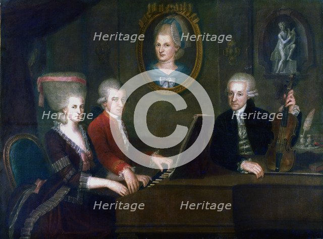 'The Mozart Family', 1780-1781. Artist: Johann Nepomuk Della Croce